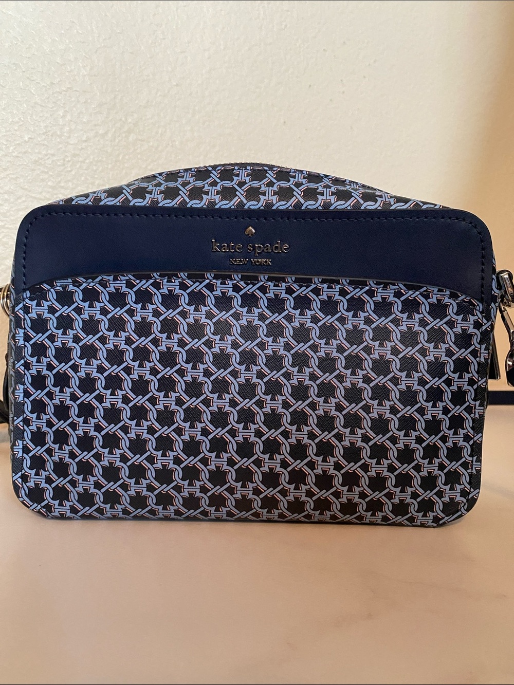 Kate Spade Navy and Light Blue Crossbody Bag